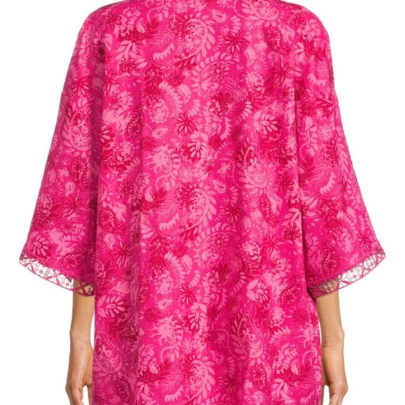 The Pioneer Woman Three Quarter Sleeve Duster Top with Crochet Trim NWT - Picture 4 of 5